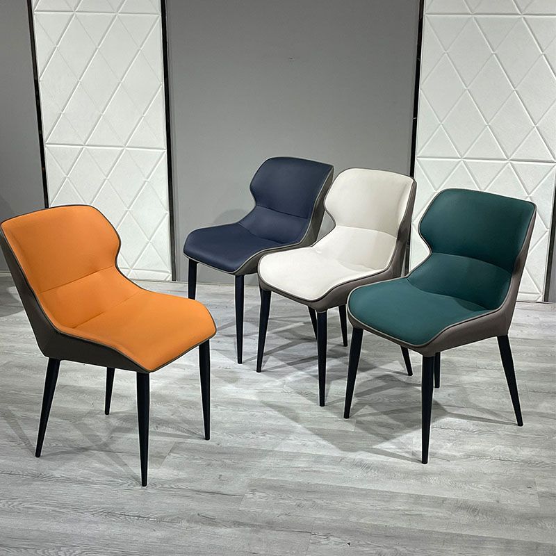 Modern Matte Finish Dining Chair Metal Dining Arm Side Chairs for Kitchen (Set of 2) Clearhalo ' kitchen&dining_furn' 'Dining Chairs' 'Dining Tables & Seating' 'dining_chair' 'furn' 'furn_dining_chair' 'Furniture' 'furniture_dining_chair' 'Kitchen & Dining Furniture' 'kitchen' 1200x1200_c0f1b014-2992-4dd8-bcf2-29c621323de0