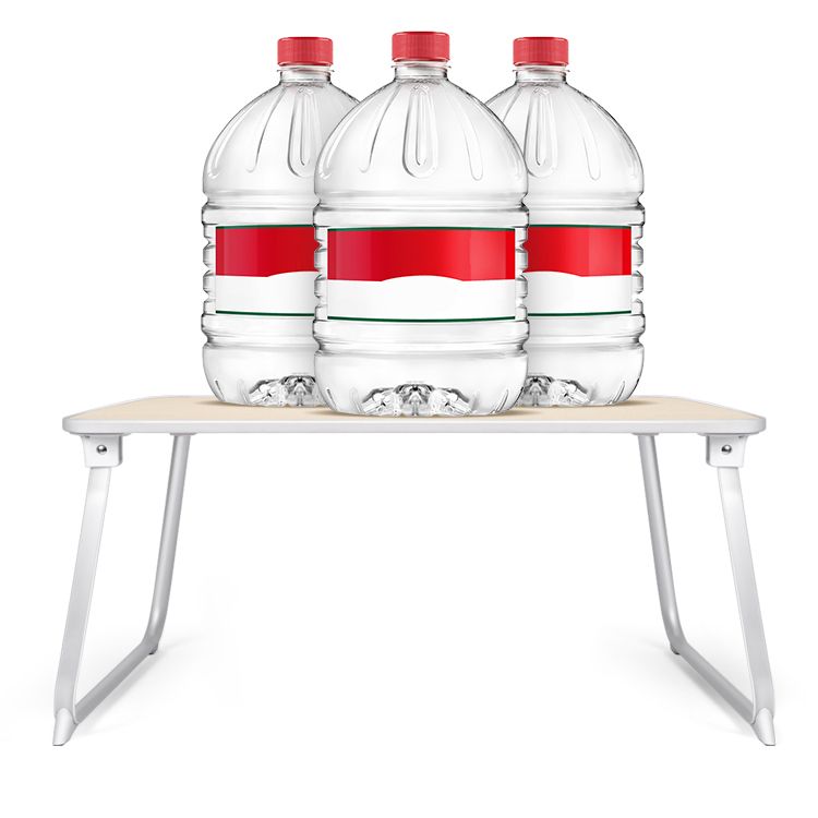 Table des ordinateurs portables rectangulaires flottants fabriqués en bois