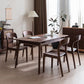 Contemporary Walnut Rectangle Dining Table Dining Room Kitchen Table