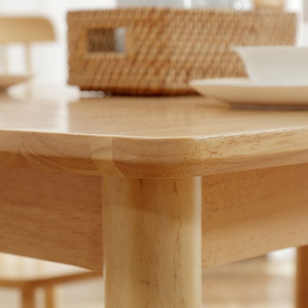 Modern Rectangle Solid Wood Table Standard Height Dining Table with 4 Legs Clearhalo 'Dining Tables & Seating' 'Dining Tables' 'dining_table' 'furn' 'furn_dining_table' 'Furniture' 'Kitchen & Dining Furniture' 1200x1200_c0f57b35-4851-4bb4-a2d6-1636e6ba1648