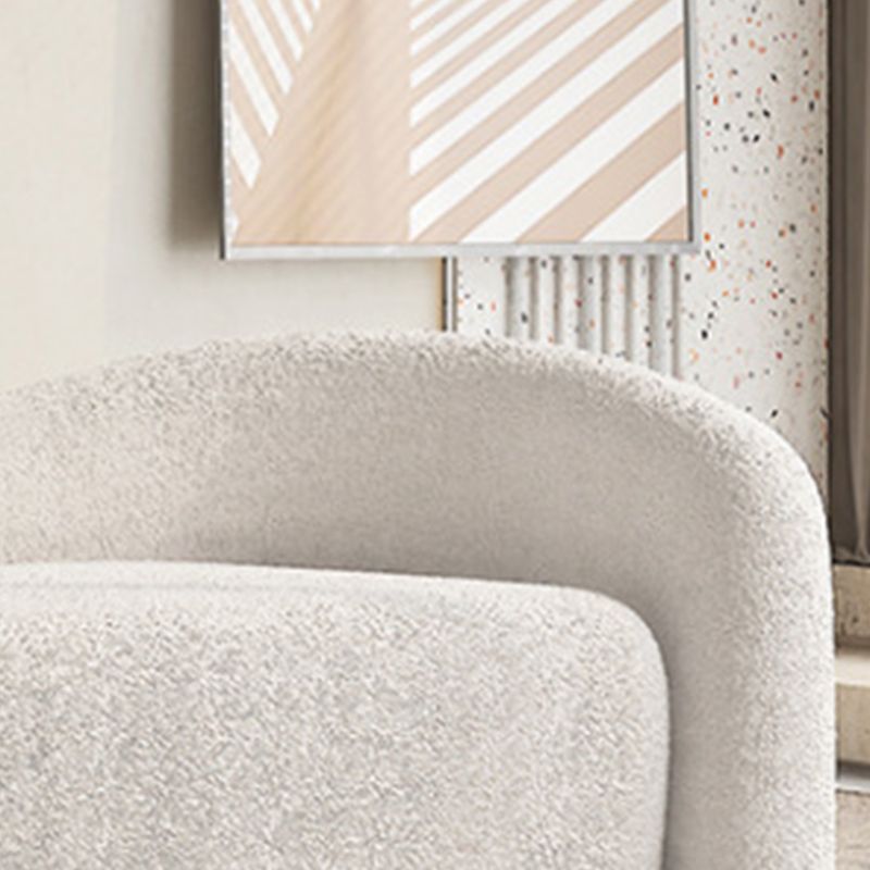Curved Wool Sofa White Contemporary Sloped Armed Sofa - 33.46" D Clearhalo 'furn' 'furn_sofas' 'Furniture' 'Living Room Furniture' 'Sofa' 'sofas' 1200x1200_c0f63b11-1bbb-49e5-a23b-1eaa006378bb