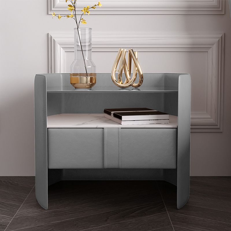 Tiroir en verre / stone Night Stand de 20,47 pouces de nuit de haut