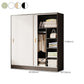 Contemporary Freestanding Wardrobe Armoire Wood Sliding Doors Wardrobe