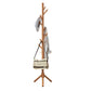 Free Standing Hall Tree Wood Nordic Style Coat Hanger with 8 Hooks