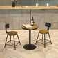 Mesa de bar fija de madera, mesa de Pub de madera maciza de hierro negro para Patio