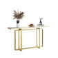 Mesa de consola resistente al marco de mármol glamour/rectángulo de metal para el hall
