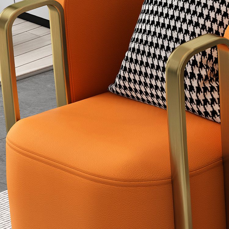 Glam Square Arms Armchair Solid Color Arms Included Armchair for Living Room Clearhalo 'Accent Chairs' 'accent_chairs' 'Chairs & Seating' 'furn' 'furn_accent_chairs' 'Furniture' 'Living Room Furniture' 1200x1200_c0fc90ba-4183-47b0-82a1-6e07abf89dff