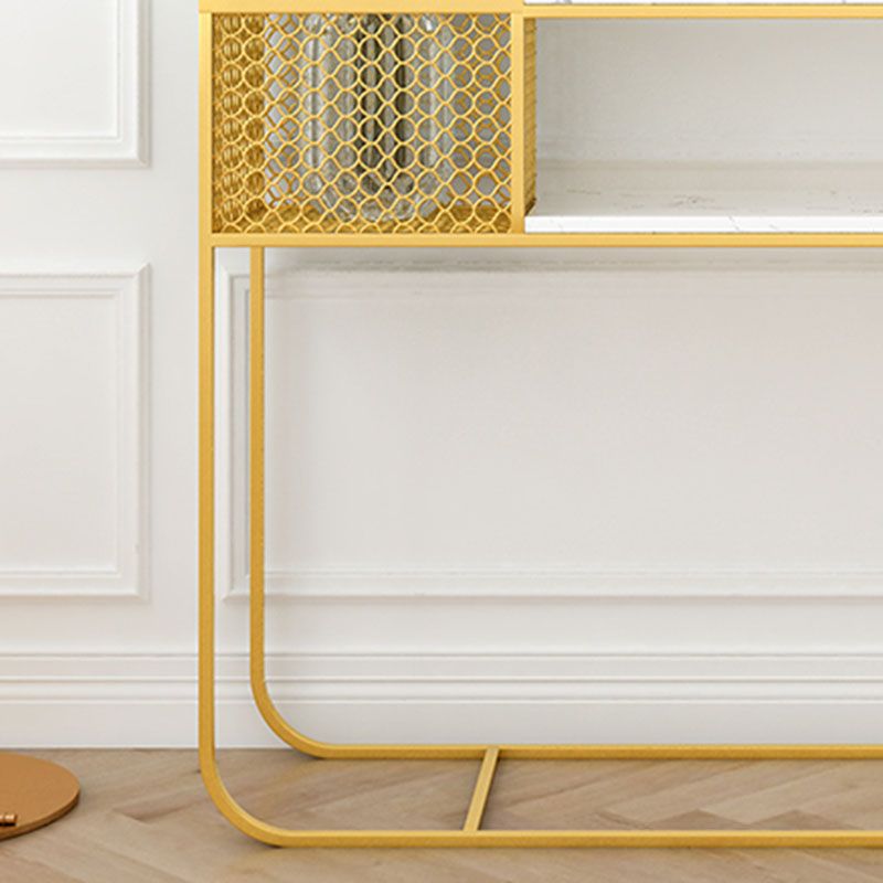 Tavolo di accento della console contemporanea tavolo da divano di divani per finitura antica in marmo