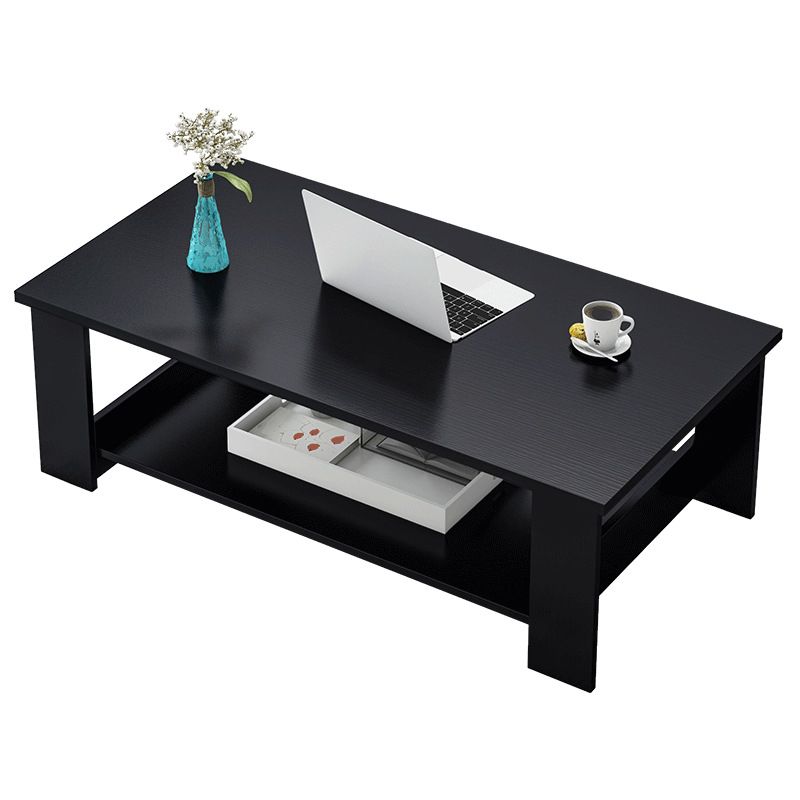 Modern Style Rectangular Artificial Material 4 Legs Base Design Coffee Table