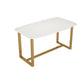 Rectangle Trestle Dining Table Glam Faux Marble Table for Dining Room Clearhalo 'Dining Tables & Seating' 'Dining Tables' 'dining_table' 'furn' 'furn_dining_table' 'Furniture' 'Kitchen & Dining Furniture' 1200x1200_c100a486-aca4-4f68-957b-770a79c281ba