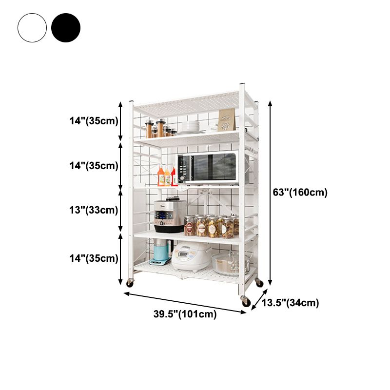 Industrial Folding Steel Etagere Bookshelf Open Bookshelf with Caster Wheels Clearhalo 'Bookcases' 'furn' 'furn_bookcases' 'Furniture' 'furniture_bookcases' 'Office Furniture' 1200x1200_c1012c05-7a46-4e87-b715-4a6e644fbbdd