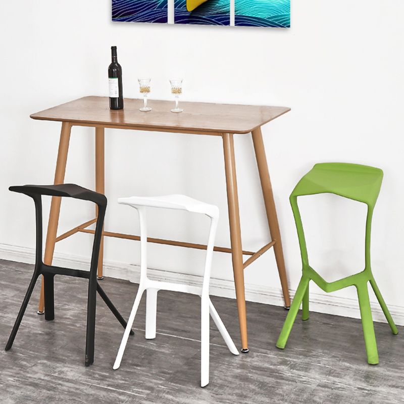 Nordic Stackable Bar-stool Plastic Counter Bar Stool for Home Clearhalo 'Bar Furniture' 'Bar Stools' 'bar_stools' 'furn' 'furn_bar_stools' 'Furniture' 'furniture_bar_stools' 'Kitchen & Dining Furniture' 1200x1200_c1016a9f-e9e2-4626-a35b-3824b0c549b0