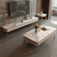 Glam TV Media Stand Enclosed Storage Media Console with Drawers