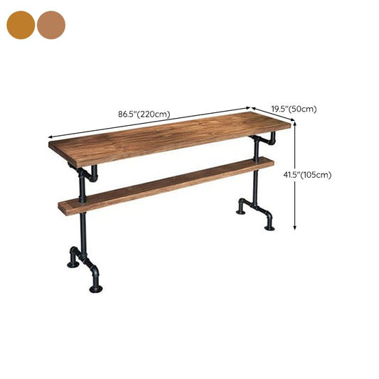 Moderne stijl rechthoekige balk tafel dennen vast hout vaste bar eettafel