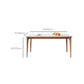 White Stone Top Table with Ash Wood Legs Mid-Century Modern Dining Table