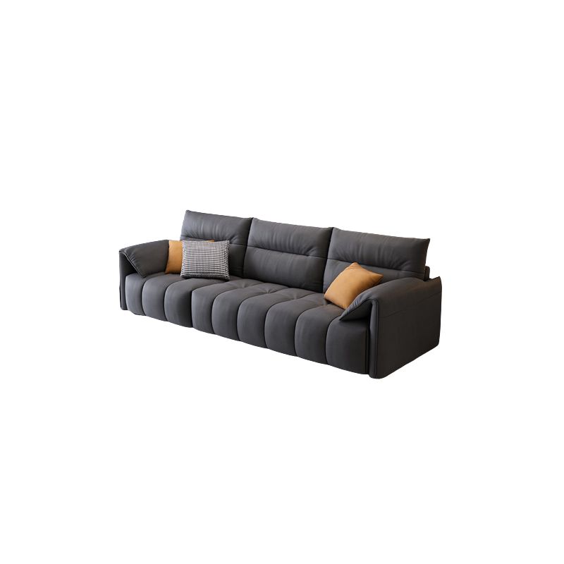 Dark Gray Cushion Back Contemporary Removable Cushions L-Shape Sofa & Chaise Clearhalo 'furn' 'furn_sectionals' 'Furniture' 'furniture_sectionals' 'kitchen' 'kitchen_sectionals' 'Living Room Furniture' 'Sectionals' 1200x1200_c108a58f-d8cd-4b26-b4aa-42f9c2e35307