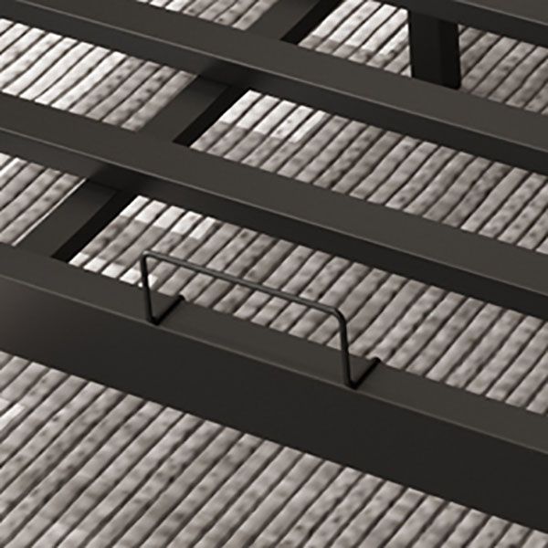 Modern Wire-Grid Metal Bed 78.74" L Bed Frame with Headboard Clearhalo 'Bedroom Furniture' 'Beds' 'furn' 'furn_beds' 'Furniture' 1200x1200_c1093eff-3f21-49f3-9469-27f6e3e0aab9