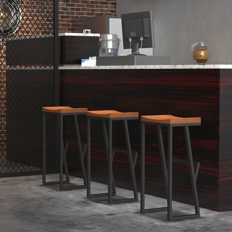 Taburete de comedor de rectángulo industrial taburete de bar de hierro para Bristol