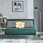 36.22" H Faux Leather Sleeper Sofa Armless Upholstered Sofa Bed in Green Clearhalo 'furn' 'furn_futons' 'Furniture' 'Futons & Daybeds' 'Futons' 'Living Room Furniture' 1200x1200_c10acab8-e2d8-4105-8de6-fc77b297c21b