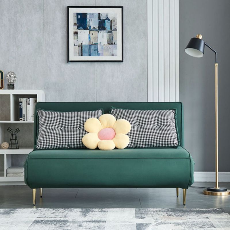 36.22" H Faux Leather Sleeper Sofa Armless Upholstered Sofa Bed in Green Clearhalo 'furn' 'furn_futons' 'Furniture' 'Futons & Daybeds' 'Futons' 'Living Room Furniture' 1200x1200_c10acab8-e2d8-4105-8de6-fc77b297c21b