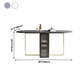 Modern Style Rectangle Dining Table Sintered Stone Drop-Leaf 59" Table for Home Use Clearhalo ' dining_table' 'Dining Tables & Seating' 'Dining Tables' 'furn' 'furn_dining_table' 'Furniture' 'furniture_dining_table' 'Kitchen & Dining Furniture' 'kitchen&dining_furn' 'kitchen' 'kitchen_dining_table' 1200x1200_c10b4b3b-c44b-4dd6-b4d4-b71d8d541773