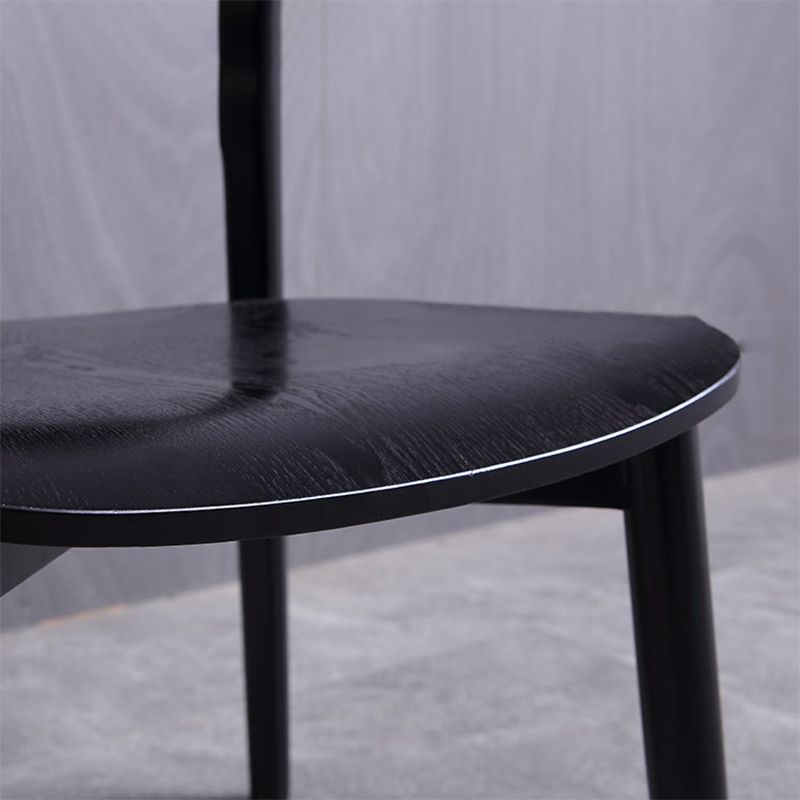Silla lateral moderna de madera sólida silla de comedor de espalda abierta para el hogar