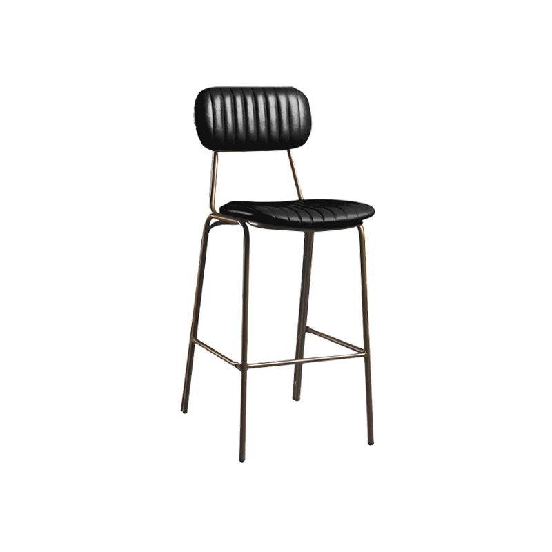 Modern Leather Bar Stool Backrest Counter Stool for Living Room Clearhalo 'Bar Furniture' 'Bar Stools' 'bar_stools' 'furn' 'furn_bar_stools' 'Furniture' 'Kitchen & Dining Furniture' 1200x1200_c10d863c-b919-4438-a554-bd91bff871fb