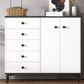 Contemporary 35.43'"Tall Wooden Chest, Rectangle Accent Cabinet with Drawers Clearhalo 'Cabinets & Chests' 'cabinets_chests' 'furn' 'furn_cabinets_chests' 'Furniture' 'Living Room Furniture' 1200x1200_c10ec64a-664d-412b-aa1e-3c5538d7eb81