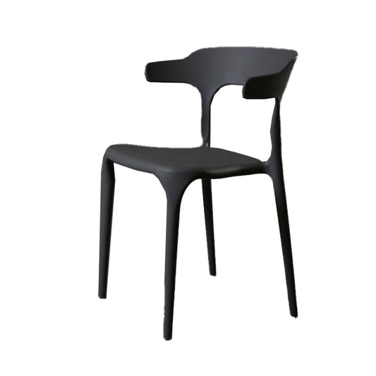 Contemporary Style Armless Dining Chair Plastic Open Back Side Chair for Restaurant Clearhalo 'Dining Chairs' 'Dining Tables & Seating' 'dining_chair' 'furn' 'furn_dining_chair' 'Furniture' 'Kitchen & Dining Furniture' 1200x1200_c10fa272-d354-4298-8fe6-85a1648f00b9