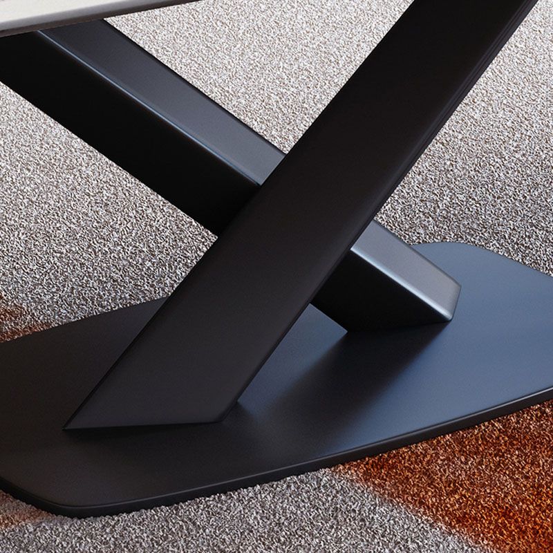 Sintered Stone Table for Restaurant Industrial Rectangle Dining Table Metal Pedestal Clearhalo ' dining_table' 'Dining Tables & Seating' 'Dining Tables' 'furn' 'furn_dining_table' 'Furniture' 'furniture_dining_table' 'Kitchen & Dining Furniture' 'kitchen&dining_furn' 'kitchen' 'kitchen_dining_table' 1200x1200_c113e8e4-0ddd-4a22-b661-25385dfa8d2e