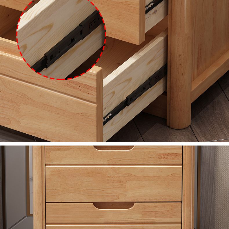 Mesa nocturna contemporánea de madera de madera sólida de espresso de 20 "