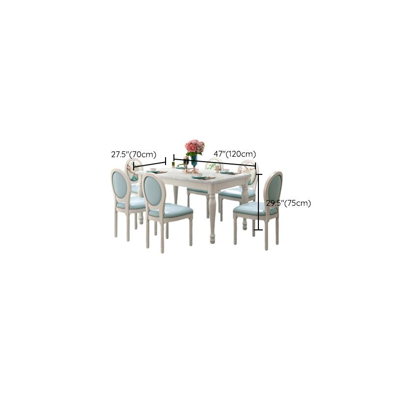Rectangle Marble Table White Dining Table for Kitchen Dining Room Clearhalo 'Dining Tables & Seating' 'Dining Tables' 'dining_table' 'furn' 'furn_dining_table' 'Furniture' 'Kitchen & Dining Furniture' 1200x1200_c116d856-fbd8-48d9-b462-38cffb9e6547