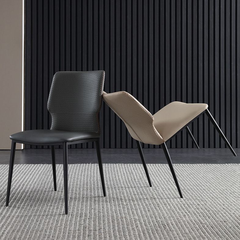 Sedie in stile contemporaneo sedie senza braccia per cucina con gambe metalliche