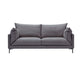 Modern Living Room Fabric Sofa Recessed Arm Loveseat with Black Legs Clearhalo 'furn' 'furn_sofas' 'Furniture' 'furniture_sofas' 'kitchen' 'kitchen_sofas' 'Living Room Furniture' 'Sofa' 'sofas' 1200x1200_c11caf98-8174-43b6-9c86-37612c85952b