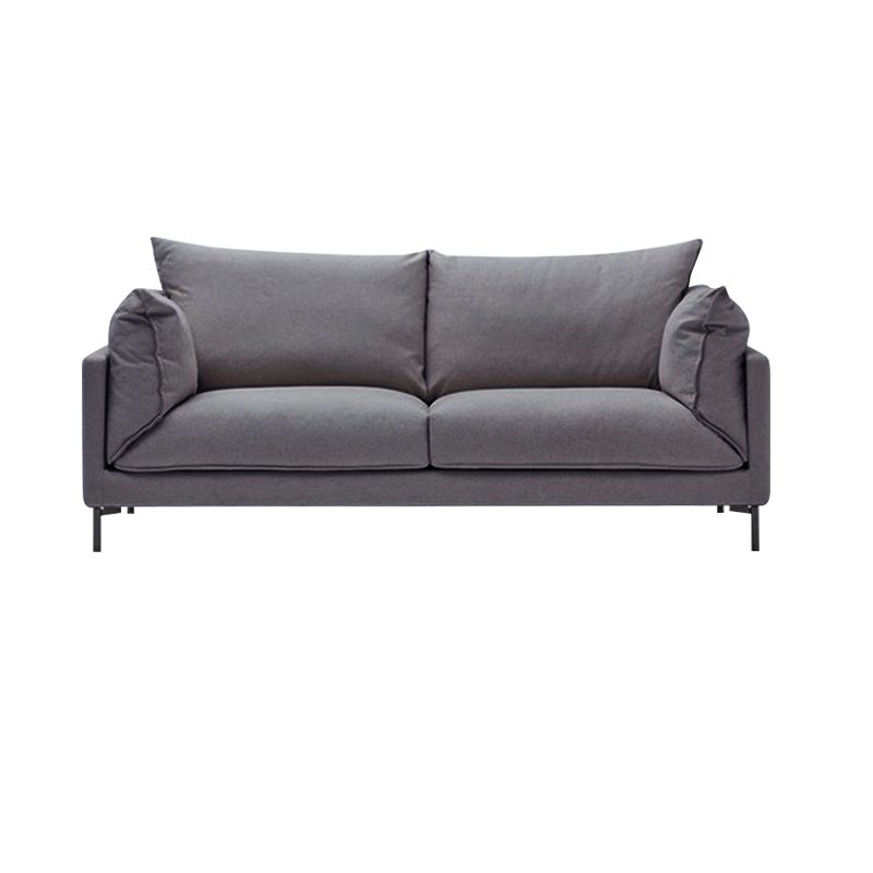 Modern Living Room Fabric Sofa Recessed Arm Loveseat with Black Legs Clearhalo 'furn' 'furn_sofas' 'Furniture' 'furniture_sofas' 'kitchen' 'kitchen_sofas' 'Living Room Furniture' 'Sofa' 'sofas' 1200x1200_c11caf98-8174-43b6-9c86-37612c85952b