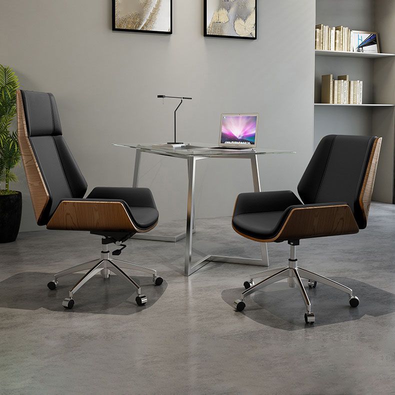 Modern Fixed Arms Managers Chair Height-adjustable Swivel Ergonomic Executive Chair Clearhalo 'furn' 'furn_office_chair' 'Furniture' 'furniture_office_chair' 'Office Chairs' 'Office Furniture' 'office_chair' 1200x1200_c11d0615-4d89-43fc-b7cd-6cb6fb86b806