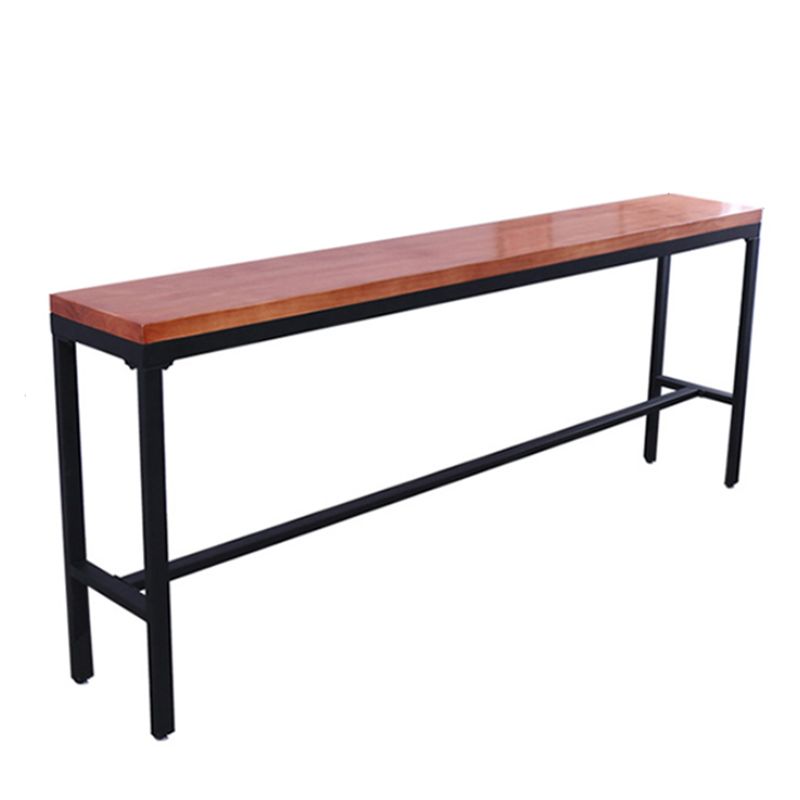 Juego de mesa de bar contemporáneo, mesa de mostrador rectangular de madera maciza de 1/6/11 piezas