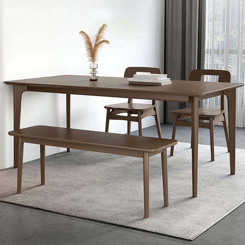 Medieval Modern Solid Wood Table Rectangular Table with 4 Legs Clearhalo 'Dining Tables & Seating' 'Dining Tables' 'dining_table' 'furn' 'furn_dining_table' 'Furniture' 'Kitchen & Dining Furniture' 1200x1200_c11e84cf-8fd2-4f5c-8d8a-ae077224f616