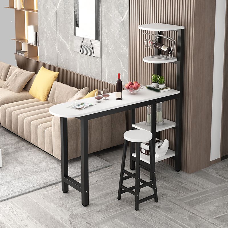 Set da pranzo da pub 1/2 pezzo, tavolo da bar in stile glam con sgabello in metallo