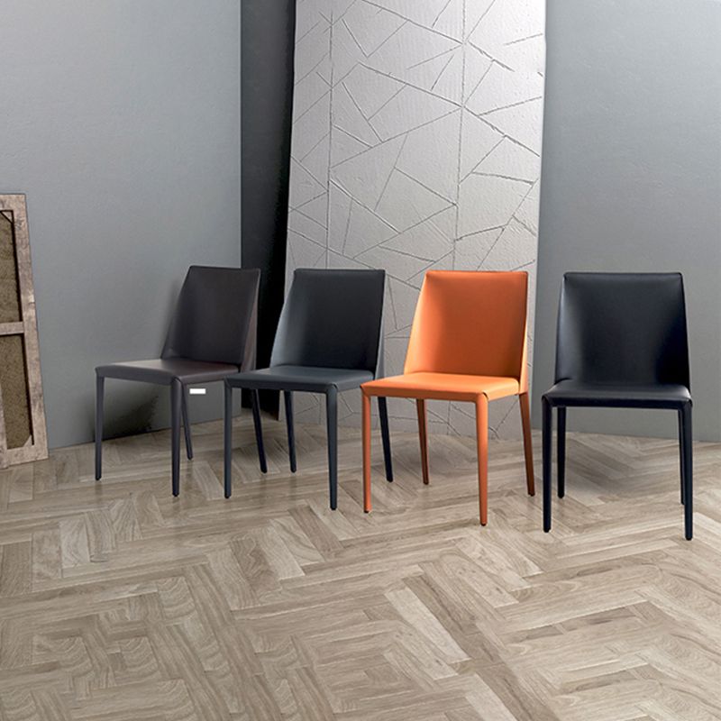 Saddle Leather Designer Style Side Chair Matte Finish Parsons Dining Chair (Set of 2) Clearhalo ' kitchen&dining_furn' 'Dining Chairs' 'Dining Tables & Seating' 'dining_chair' 'furn' 'furn_dining_chair' 'Furniture' 'furniture_dining_chair' 'Kitchen & Dining Furniture' 'kitchen' 1200x1200_c120328d-05ad-4afb-a293-e116ade09d83