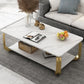 Glam Coffee Table with Cross Legs and Storage Shelf Cocktail Table Clearhalo 'Coffee & Accent Tables' 'Coffee Tables' 'coffee_tables' 'furn' 'furn_coffee_tables' 'Furniture' 'Living Room Furniture' 1200x1200_c1207540-c11c-4a53-8e45-613fa1db4ca6