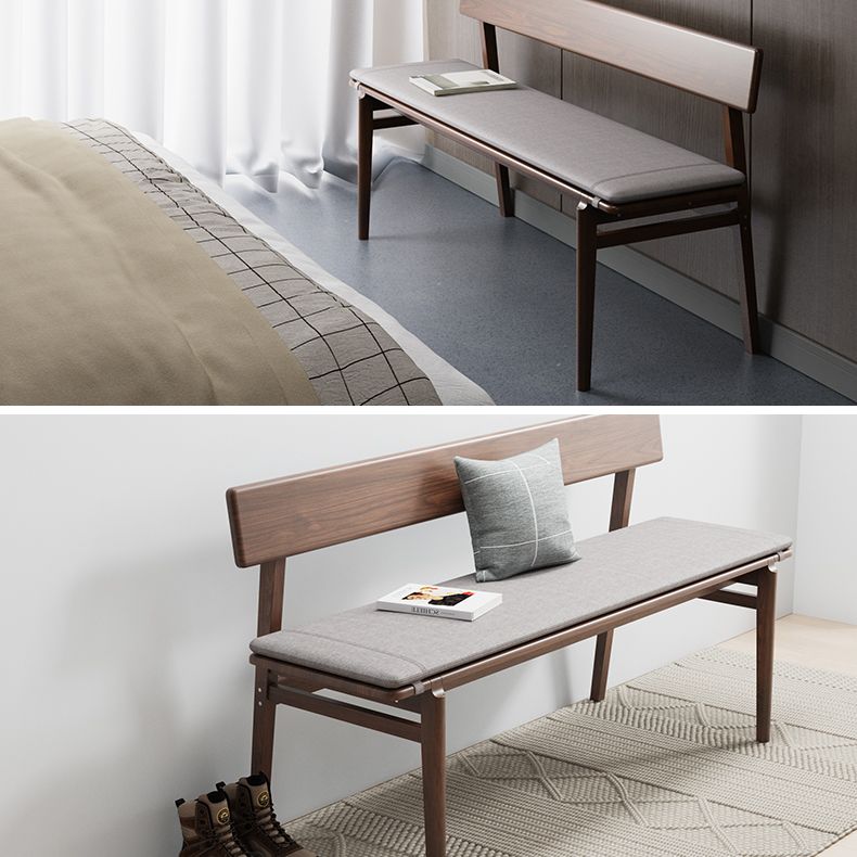 Rustieke eetbank met houten frame, 29,5 "H -bank met 4 poten