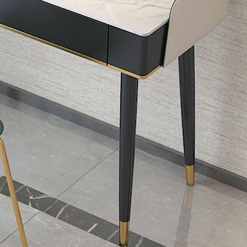 Contemporary Makeup Vanity Desk Double Drawers Vanity Dressing Table