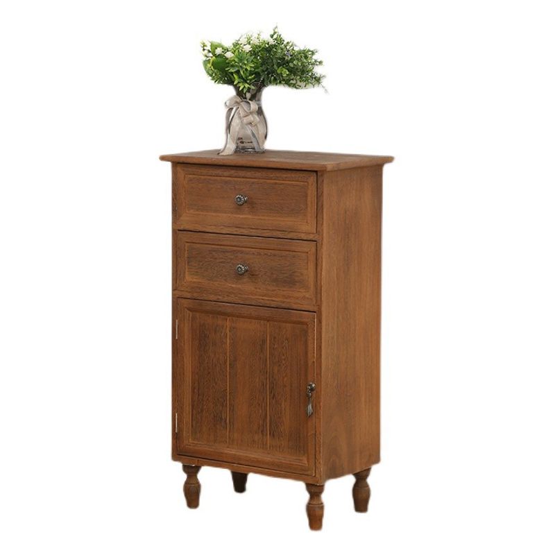 Industrial Turned Legs Accent Cabinet with Door and Drawers Storage Cabinet Clearhalo 'Cabinets & Chests' 'cabinets_chests' 'furn' 'furn_cabinets_chests' 'Furniture' 'Living Room Furniture' 1200x1200_c1226734-23f0-47c9-8176-e6a8dd688334