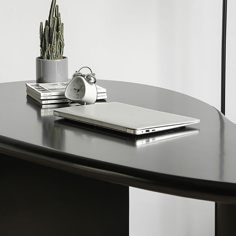 Escritorio de oficina de forma no convencional escritorio de escritura de madera maciza contemporánea para el hogar