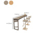 Industrial Rectangle Bistro Bar Desk Solid Wood Bistro Table with Double Pedestal Clearhalo 'Bar Furniture' 'Bar Tables' 'bar_tables' 'furn' 'furn_bar_tables' 'Furniture' 'Kitchen & Dining Furniture' 1200x1200_c124b815-a370-4f06-9ef0-bc6d1e7456bc
