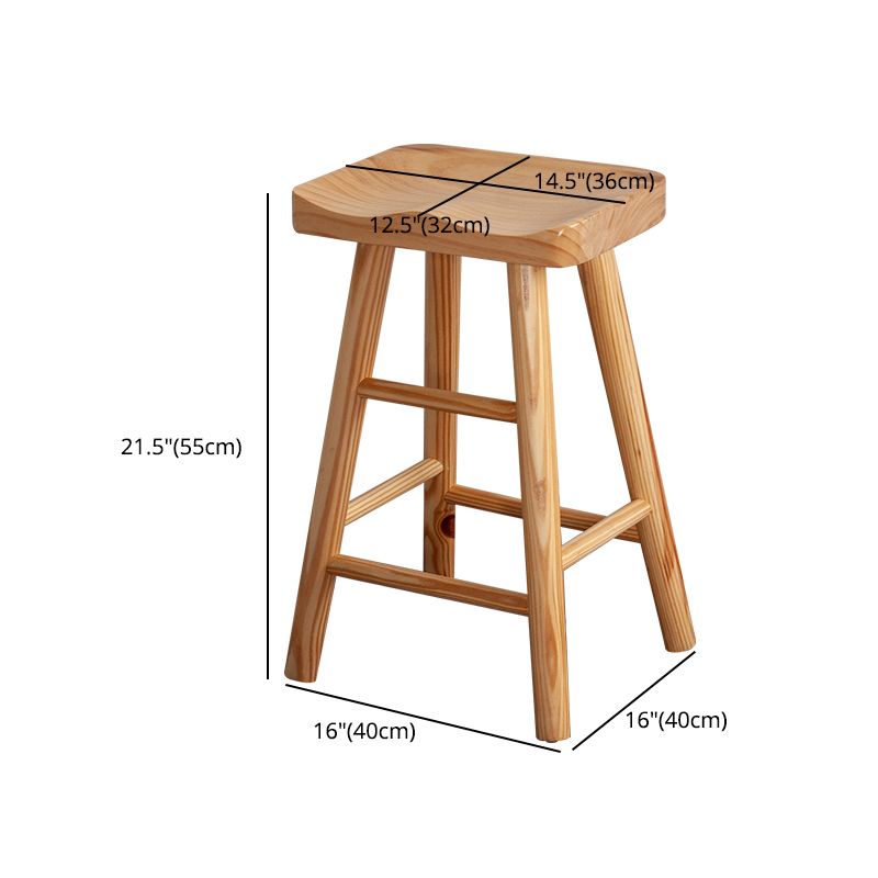 Contemporary Solid Wood Folding Bar Stool Indoor Barstool with Wood Seat and Footrest Clearhalo 'Bar Furniture' 'Bar Stools' 'bar_stools' 'furn' 'furn_bar_stools' 'furniture_bar_stools' 'Kitchen & Dining Furniture' 'kitchen&dining_furn' 'kitchen' 'kitchen_furn' Furniture' 1200x1200_c125b139-54e6-48a3-a041-06285692313f