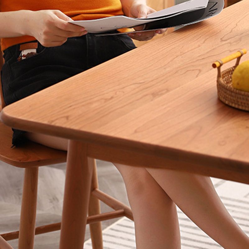 Modern Style Cherry Wooden Dining Table 4 Legs Solid Wood Table for Home Clearhalo ' dining_table' 'Dining Tables & Seating' 'Dining Tables' 'furn' 'furn_dining_table' 'Furniture' 'furniture_dining_table' 'Kitchen & Dining Furniture' 'kitchen&dining_furn' 'kitchen' 'kitchen_dining_table' 1200x1200_c125b16a-c38f-422f-a3c2-2fd62243c4b5