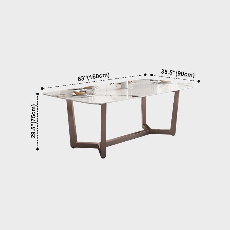 Traditional Luxury Dining Table Rectangle Sintered Stone Trestle Base Table Clearhalo ' dining_table' 'Dining Tables & Seating' 'Dining Tables' 'furn' 'furn_dining_table' 'Furniture' 'furniture_dining_table' 'Kitchen & Dining Furniture' 'kitchen&dining_furn' 'kitchen' 'kitchen_dining_table' 1200x1200_c126f187-9c8b-4a12-adac-9f1d5f370bcc