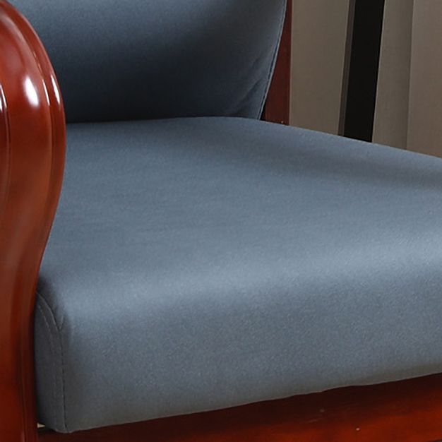 High Solid Back Arm Chair Modern Upholstered Dining Armchair with Wood Legs Clearhalo ' kitchen&dining_furn' 'Dining Chairs' 'Dining Tables & Seating' 'dining_chair' 'furn' 'furn_dining_chair' 'Furniture' 'furniture_dining_chair' 'Kitchen & Dining Furniture' 'kitchen' 1200x1200_c1270e27-72ae-4d1a-95c0-4b77f79635eb